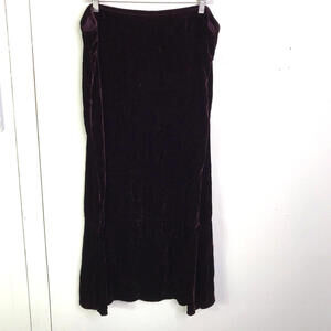 Kleen Skirt Vintage Womens Large Maxi O blood Velvet Whimsigoth Witchy Dark